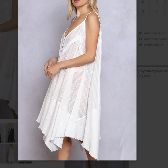 POL Vintage Sheer Lace Dress Women's Tank Dress Top SB46 - Picture 4 of 15